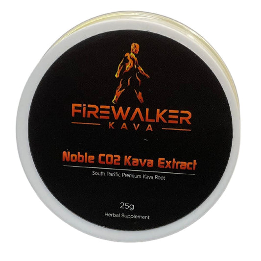 25g container of Firewalker Kava Extract made from noble kava root