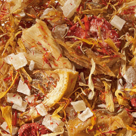 Yum Cha mango crush tea blend with ripe mango flavor and tropical aroma