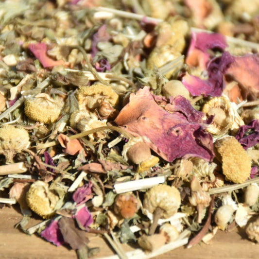 Yum Cha sleepy time herbal tea blend designed for evening relaxation