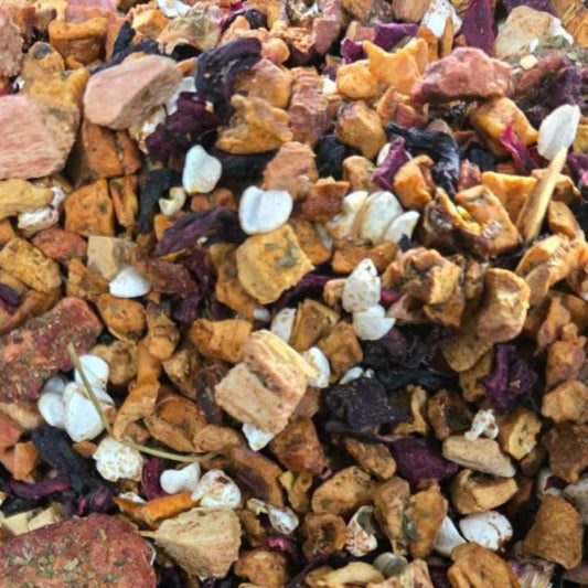 Loose-leaf Strawberry Shortcake tea blend from Yum Cha Tea Company