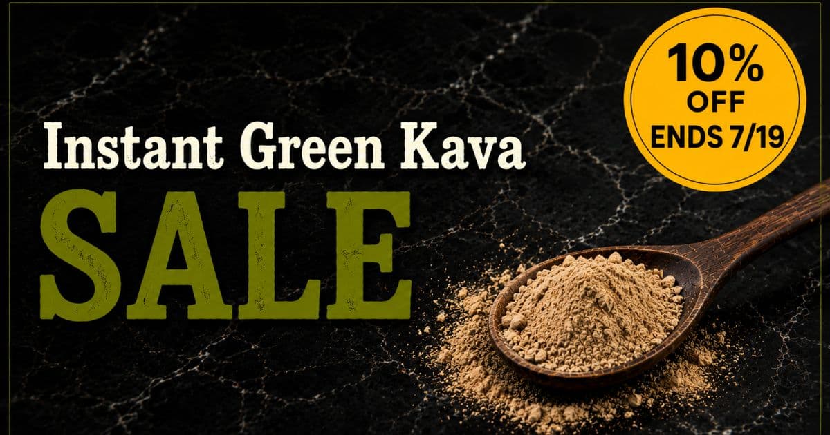 SALE Instant Green Kava on a wooden spoon